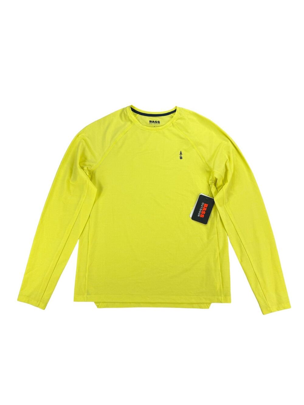Bass Outdoor Mens Path Performance Long Sleeve Crewneck T-Shirt Yellow S